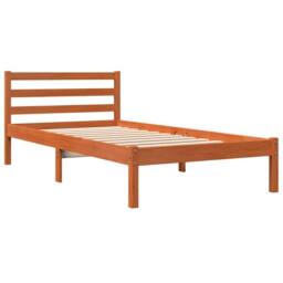 Berkfield Home Beautiful Bed Frame without Mattress Wax Brown 90x190 cm Single S - thumbnail 1