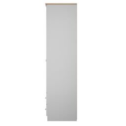 Ready Assembled 2 U Cumbria Tall 2 Drawer Double Wardrobe (Ready Assembled) in Mid Grey - Size: Large - thumbnail 3