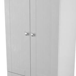 Ready Assembled 2 U Cumbria Tall 2 Drawer Double Wardrobe (Ready Assembled) in Mid Grey - Size: Large - thumbnail 5