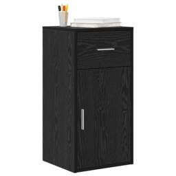 Berkfield Home Black Oak Storage Cabinet Black Oak MDF with Black Oak Veneer - thumbnail 3