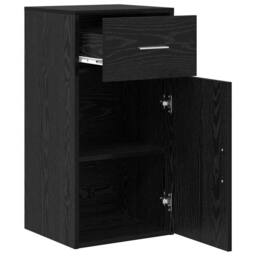 Berkfield Home Black Oak Storage Cabinet Black Oak MDF with Black Oak Veneer - thumbnail 5