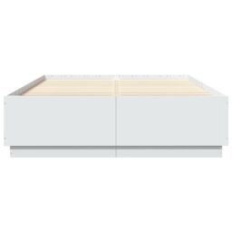 Berkfield Home Bed Frame with LED without Mattress White 150x200 cm King Size - thumbnail 6