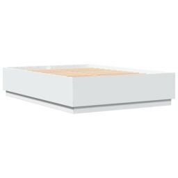 Berkfield Home Bed Frame with LED without Mattress White 150x200 cm King Size - thumbnail 3
