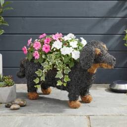Garden Greatness Natural Rustic Dachshund Dog Planter - Size: 1 Pack - thumbnail 1