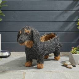 Garden Greatness Natural Rustic Dachshund Dog Planter - Size: 1 Pack - thumbnail 3