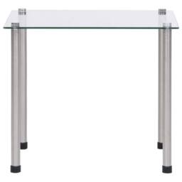 Berkfield Home Nesting Tables 3 pcs Transparent Tempered Glass in Clear - thumbnail 5