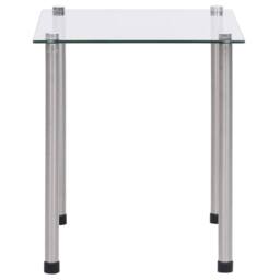 Berkfield Home Nesting Tables 3 pcs Transparent Tempered Glass in Clear - thumbnail 4