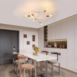 Pheashine White Gold 52cm 6-Light Molecular Chandelier Aluminum E27 Contemporary - thumbnail 5