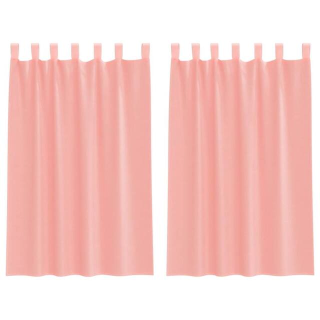 Berkfield Home Voile Curtains with Loops 2 pcs Pink 140x175 cm - image 1