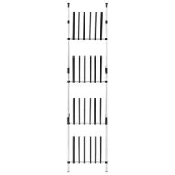 Berkfield Home Telescopic Boot Rack with Rods Aluminium in Silver - thumbnail 5