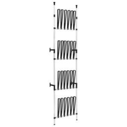 Berkfield Home Telescopic Boot Rack with Rods Aluminium in Silver - thumbnail 3