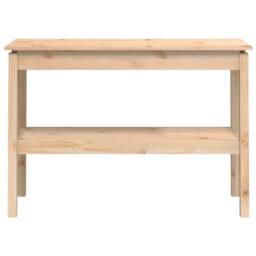 Berkfield Home Beautiful Console Table 110x40x75 cm Solid Wood Pine in Light Tan - Size: 110 x 40 x 75 cm - thumbnail 4