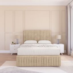 "Sloomy Madison Divan Bed Base No Drawers 12"" Footboard & 26"" Struts Headboard in Cream - Size: Single" - thumbnail 2