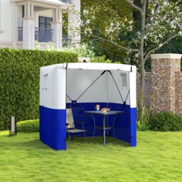 OUTSUNNY 2 x 2m Pop Up Gazebo with Sides Easy up Party Tent with Carry Bag in Dark Blue