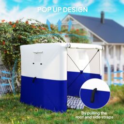 OUTSUNNY 2 x 2m Pop Up Gazebo with Sides Easy up Party Tent with Carry Bag in Dark Blue - thumbnail 4