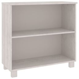 Berkfield Home Sideboard HAMAR White 85x35x80 cm Solid Wood Pine - Size: 85 x 35 x 80 cm - thumbnail 2