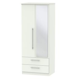 Ready Assembled 2 U Carlton 2 Door 2 Drawer Mirrored Robe (Ready Assembled) in White - Size: Large - thumbnail 8
