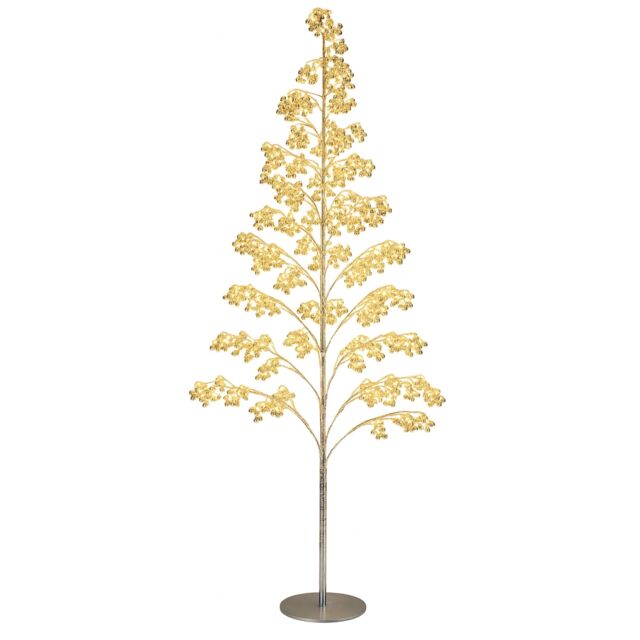 Pegdev Outdoor LED Christmas Tree 210cm 1200 Warm White Lights Gold Balls - Size: 7ft - image 1