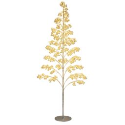 Pegdev Outdoor LED Christmas Tree 210cm 1200 Warm White Lights Gold Balls - Size: 7ft - thumbnail 1