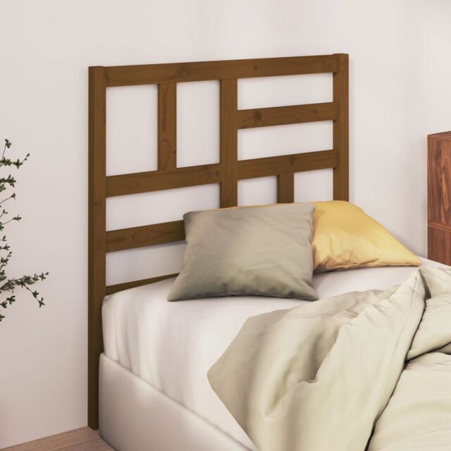 Berkfield Home Bed Headboard Honey Brown 81x4x104 cm Solid Wood Pine - Size: 81 x 4 x 104 cm - image 1