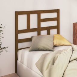 Berkfield Home Bed Headboard Honey Brown 81x4x104 cm Solid Wood Pine - Size: 81 x 4 x 104 cm - thumbnail 1