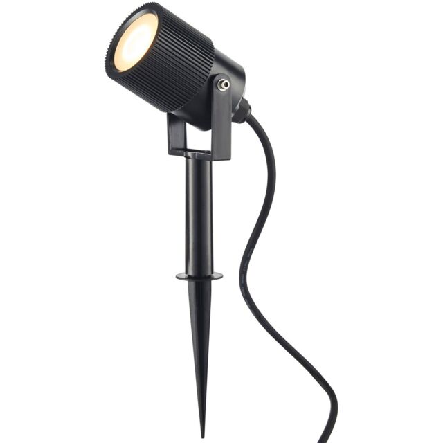 Loops Outdoor IP65 Ground Spike Spotlight - Dimmable 5W GU10 LED - Frosted Glass in Clear - image 1