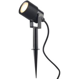 Loops Outdoor IP65 Ground Spike Spotlight - Dimmable 5W GU10 LED - Frosted Glass in Clear