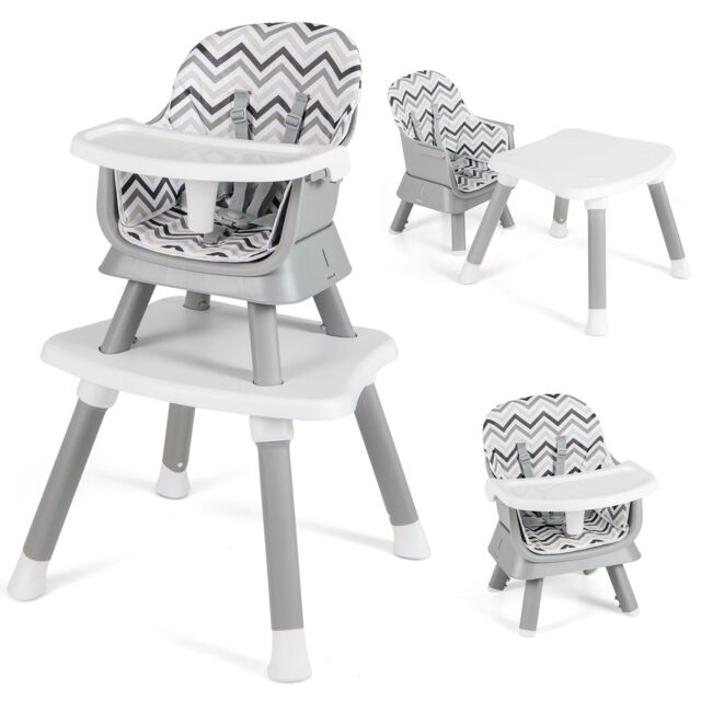 Gymax 6-in-1 Baby Highchair Convertible Feeding Chair With Removable Tray - image 1