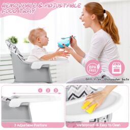 Gymax 6-in-1 Baby Highchair Convertible Feeding Chair With Removable Tray - thumbnail 5