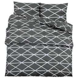 Berkfield Home Duvet Cover Set Grey 220x240 cm Cotton