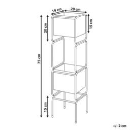 Wyld and Coco 2-Tier Beige Iron Plant Stand 75 cm - Size: Medium - thumbnail 4