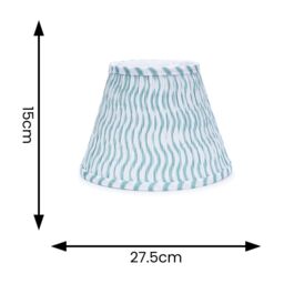 ValueLights Riza Tapered Fabric Pleated Easy Fit Small Lamp Shade with LED Bulb in Green - thumbnail 5