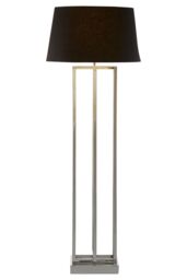 Orsina Skye Nickel Finish Rectangular Floor Lamp in Silver - thumbnail 2