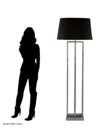 Orsina Skye Nickel Finish Rectangular Floor Lamp in Silver - thumbnail 5