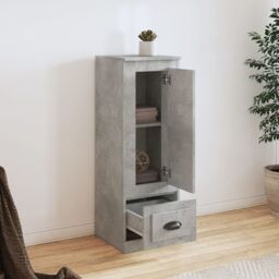 Berkfield Home Highboard Concrete Grey 36x35.5x103.5 cm Engineered Wood - thumbnail 3