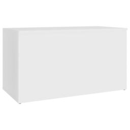 Berkfield Home Storage Chest White 84x42x46 cm Engineered Wood - Size: 84 x 42 x 46 cm - thumbnail 5