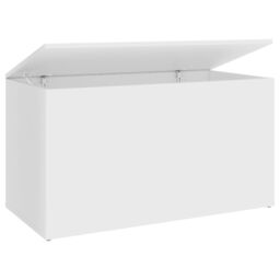Berkfield Home Storage Chest White 84x42x46 cm Engineered Wood - Size: 84 x 42 x 46 cm - thumbnail 2