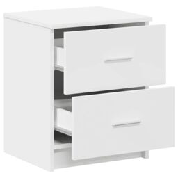 Berkfield Home Bedside Cabinet with 2 Drawers White 40x36x50 cm - Size: 40 x 36 x 50 cm - thumbnail 5