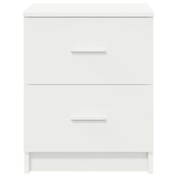 Berkfield Home Bedside Cabinet with 2 Drawers White 40x36x50 cm - Size: 40 x 36 x 50 cm - thumbnail 4
