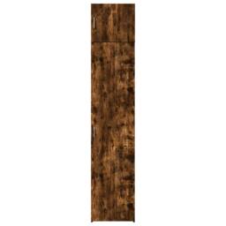 Berkfield Home Slim Storage Cabinet Smoked Oak 45x42.5x225 cm Engineered Wood in Brown - thumbnail 4