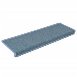 Berkfield Home Carpet Stair Treads 15 pcs 65x21x4 cm Blue - Size: Medium - thumbnail 3