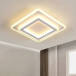 Pheashine Bright Square Acrylic Ceiling Lamp 29cm 44W Warm Light 3000K in White - thumbnail 2