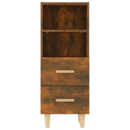Berkfield Home Sideboard Smoked Oak 34.5x34x90 cm Engineered Wood in Brown - thumbnail 6