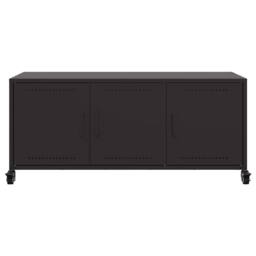 Berkfield Home TV Cabinet Black 100.5x39x43.5 cm Steel - thumbnail 6