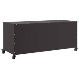 Berkfield Home TV Cabinet Black 100.5x39x43.5 cm Steel - thumbnail 8