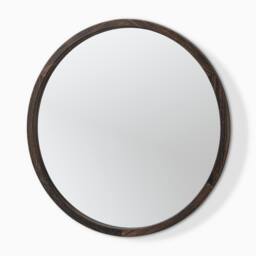 FurnitureboxUK Judith Walnut Wood Medium 80x80cm Round Wall Mirror - Size: 80x80 cm - thumbnail 4