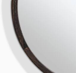 FurnitureboxUK Judith Walnut Wood Medium 80x80cm Round Wall Mirror - Size: 80x80 cm - thumbnail 7