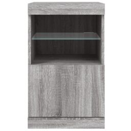 Berkfield Home Sideboard with LED Lights Grey Sonoma 41x37x67 cm - Size: 41 x 37 x 67 cm - thumbnail 6