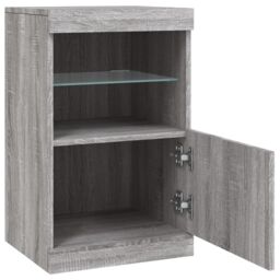 Berkfield Home Sideboard with LED Lights Grey Sonoma 41x37x67 cm - Size: 41 x 37 x 67 cm - thumbnail 7