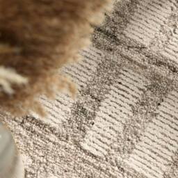 THE RUGS Vikosa Wool Rug Linara Handcrafted Cream Brown Abstract - Size: 80 cm x 150 cm - thumbnail 8